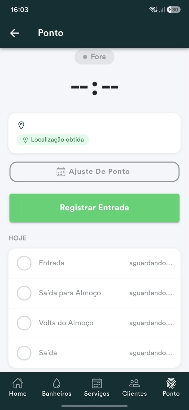 Ponto pelo celular